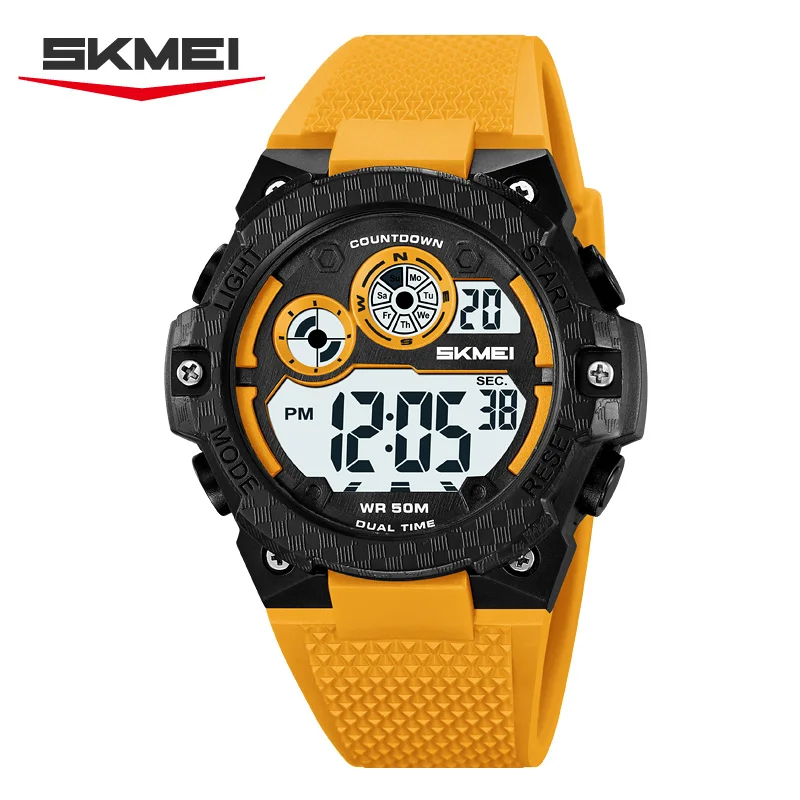

SKMEI 2337 Fashion Sport Watch For Man 2Time Chronograph Stopwatch Waterproof Digital Wristwatch LED Light Original Clock