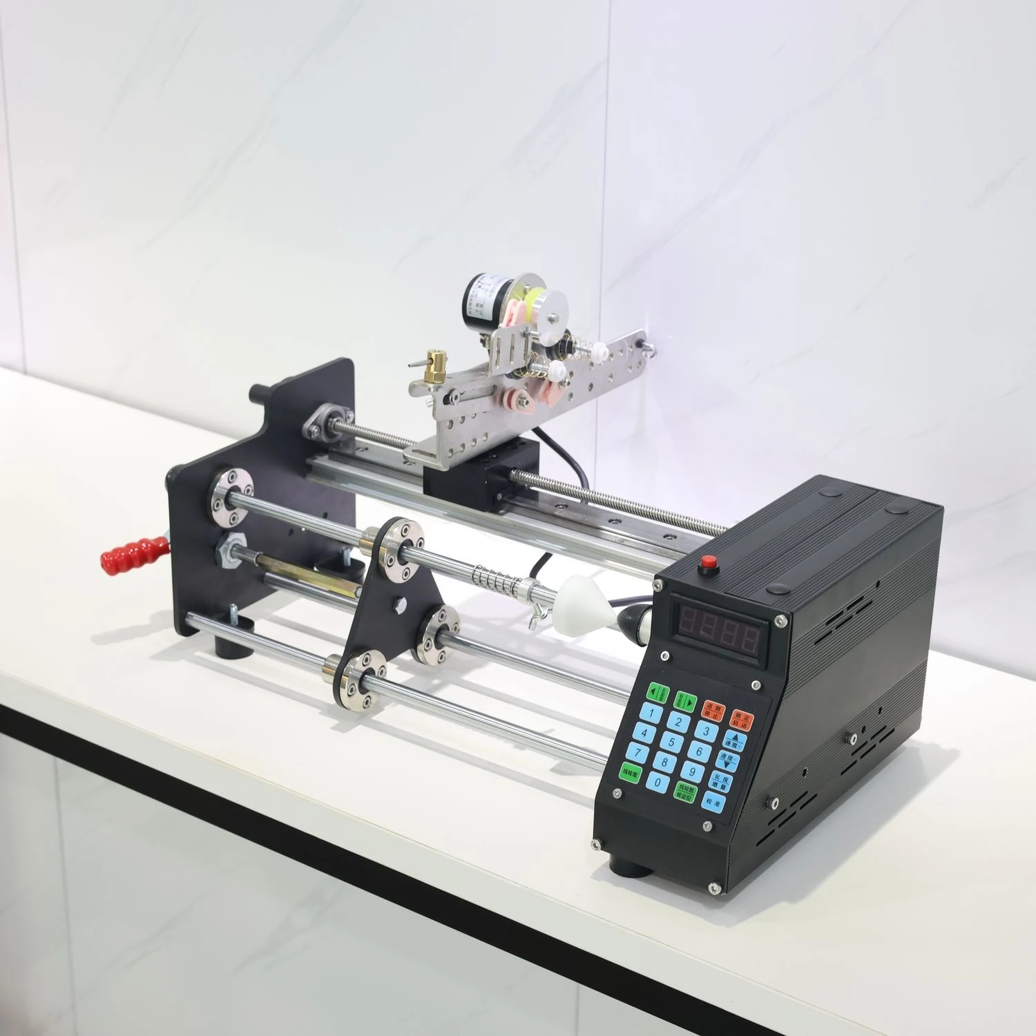PWD-M-15 ลวดเคลือบขดลวดขนาน stranded wire winding เครื่องขนาดเล็ก precision เมตรตกปลาแหวนลวดอัตโนมัติ