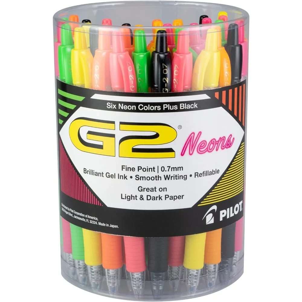 penne-roller-gel-g2-premium-punta-fine-da-07-mm-inchiostro-neon-e-nero-assortiti-confezione-da-36