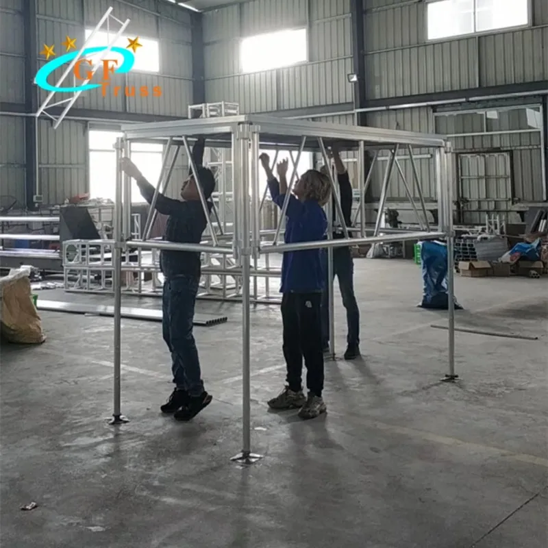 Panggung Lipat Aluminium Mobile 4*8 kaki, Mudah Dipasang, untuk Acara