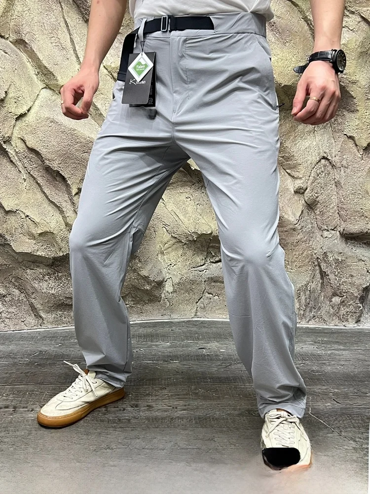 

Busin Sle Laser Perforated Qui Dry Водонепроницаемые дышащие тонкие повседневные брюки для мужчин Весна Лето Легкие модные