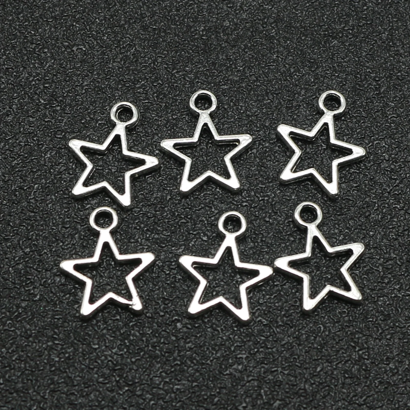 100 Tibet Silver Pentagram Star Charm Pendants 15X12mm Craft DIY Jewelry Making