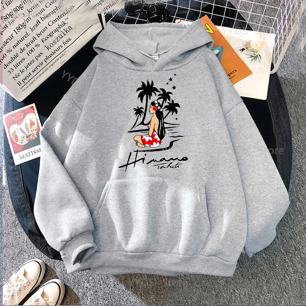 New Hinano Tahiti Hoodie Men/Women Harajuku Kawaii Hoodies Y2k Unisex Anime Cartoon Sweatshirts Fashion Tops Casual Clothes