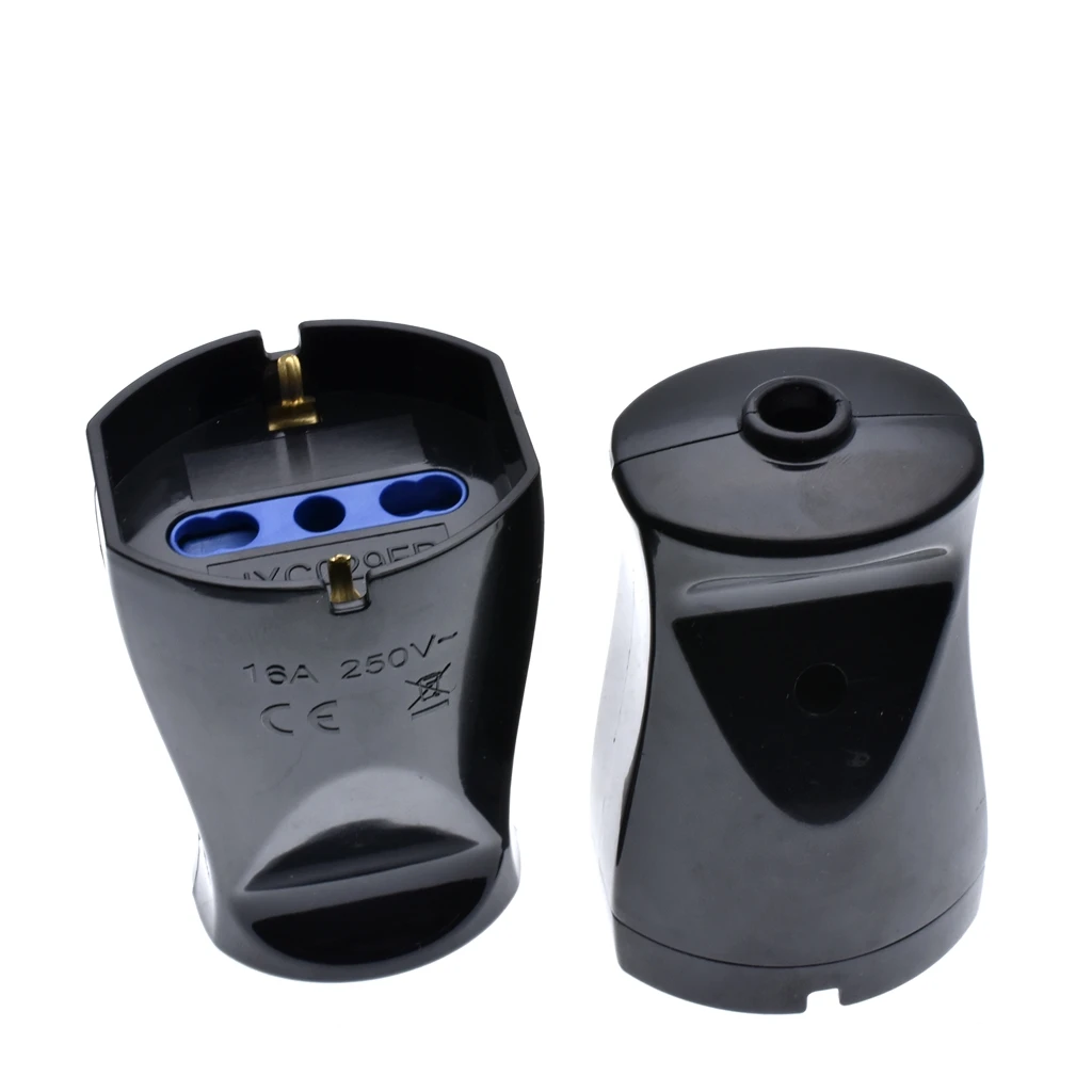 Italy power socket for Type E/F/L Type C plug 4.0/4.8mm round pins Italy Euro rewireable power socket compatible 10A and 16A