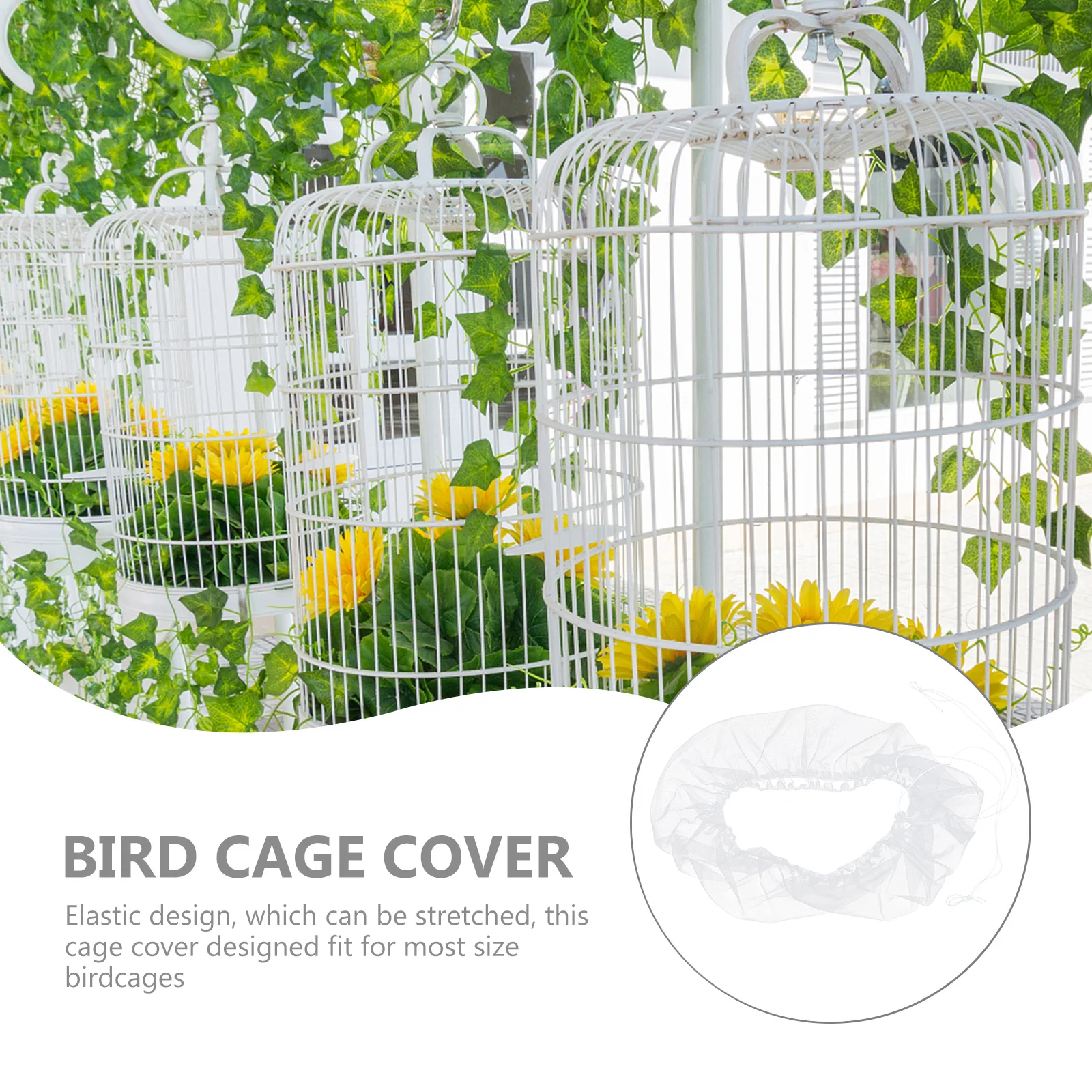 

Bird Cage Protective Netting Universal Mesh Dust-proof Cover Splash-proof Gauze Easy Clean Breathable Pet Supplies