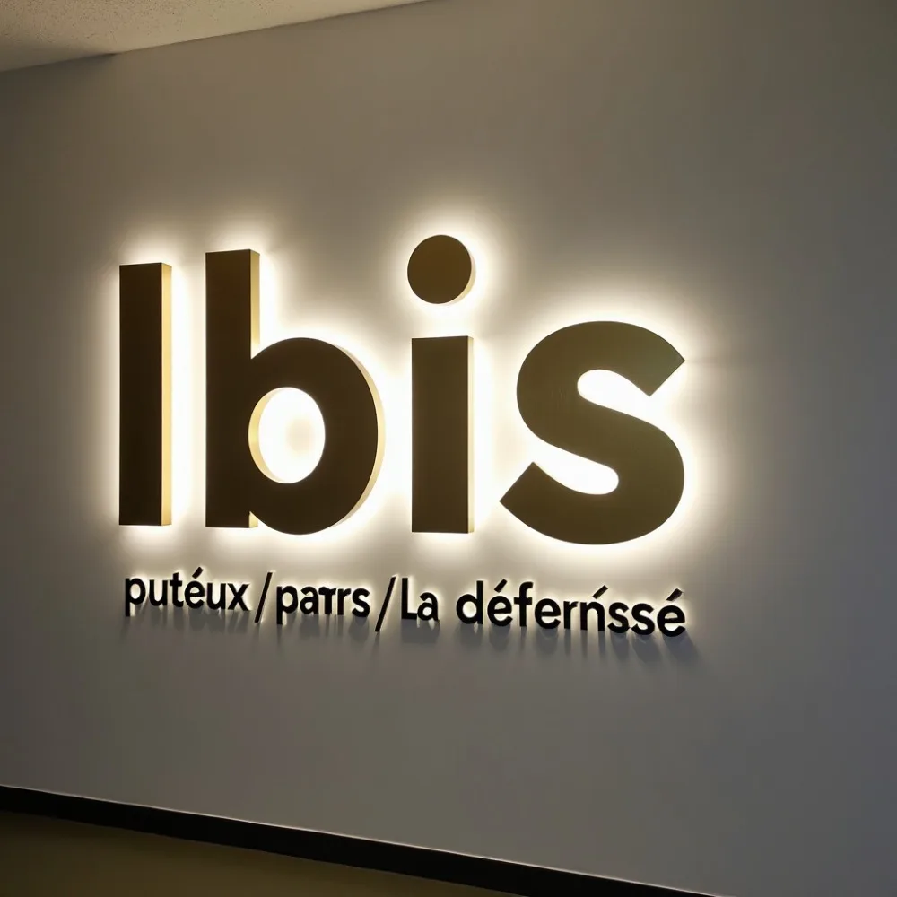 

Custom LED Backlit Letters Sign 3D Metal Illuminated For Business Storefront Outdoor Waterproof Light Up Advertising Signage