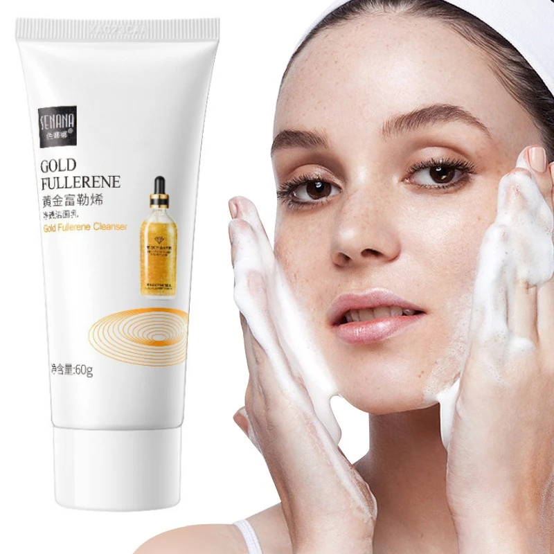 Niacinamide Orange Grapefruit Facial Cleanser Deep Cleansing Lotion Gold Fullerene Cleanser Gold Fullerene Cleanser