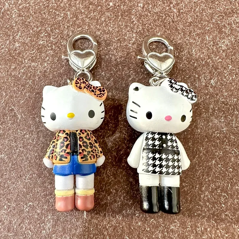 Hello Kitty Keychain Cartoon Doll Mobile Phone Rope Backpack Stuffed Pendant Lovely Decor Anime Figure Makeup Bag Pendants view 3