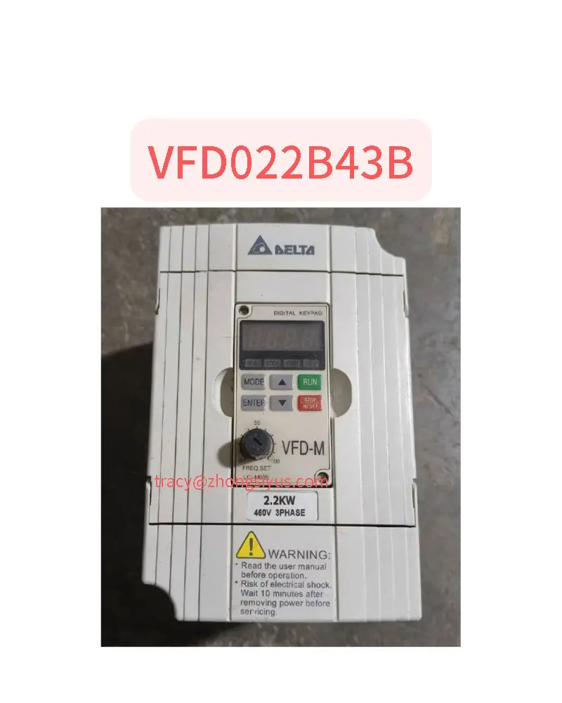 

Used inverter VFD022B43B 3-phase input 2.2kw, test function normal