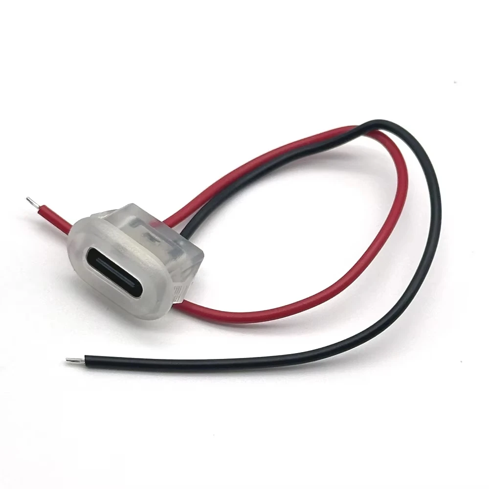 Wasserdichter USB-C-Buchsenstecker, Typ-C-Female-Connector, 2-poliger Schnellladeanschluss 3A, Stromverlängerungskabel, Crimp-Direktmontage, geeignet für Smartphones, Tablets, elektronische Geräte und industrielle Anwe – Detail 14