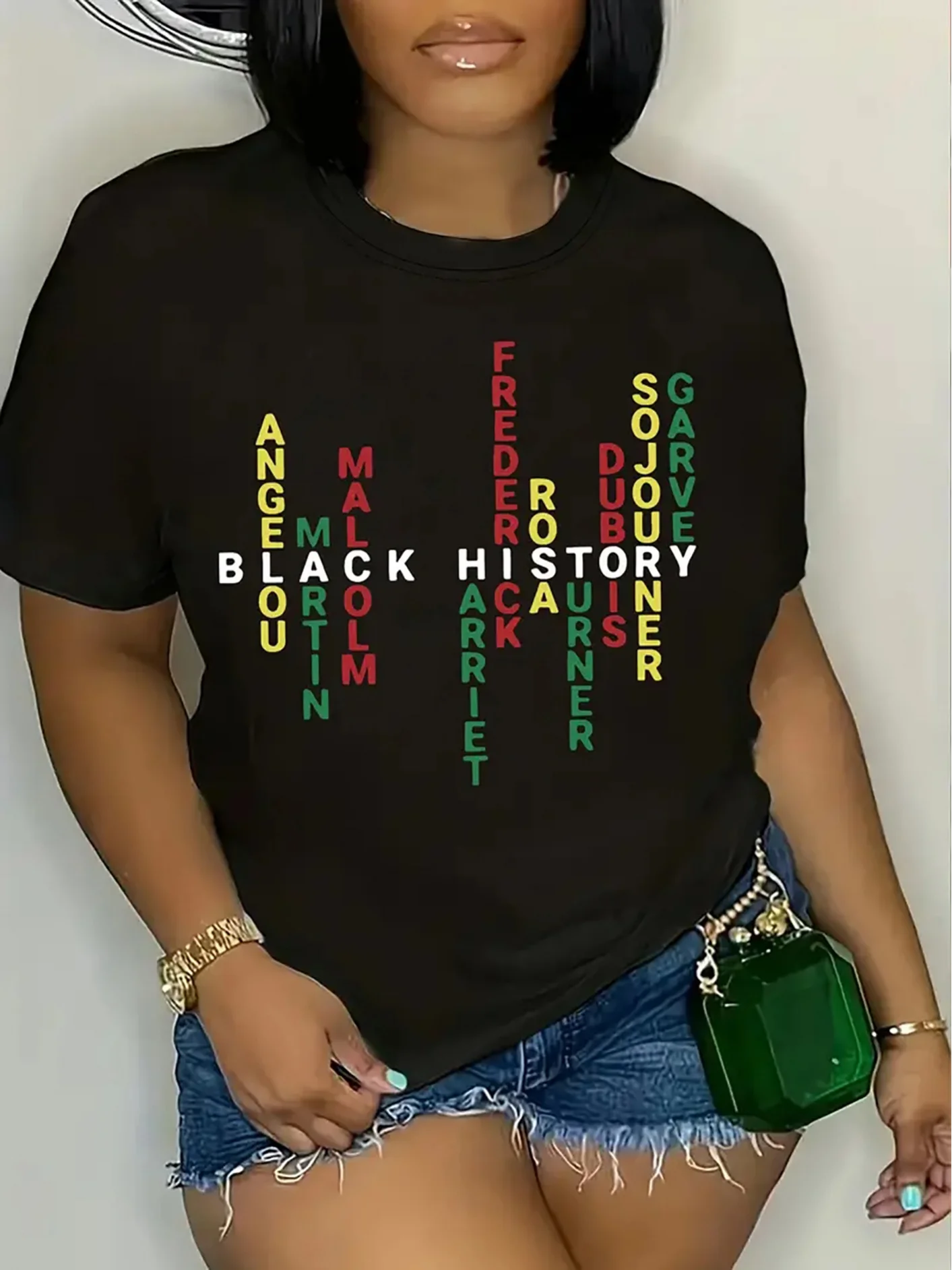 Black History Month T-Shirt Summer Women Tracksuit O-Neck Short Sleeve Casual Breathable Sportswear Harajuku Fashion Streetwear