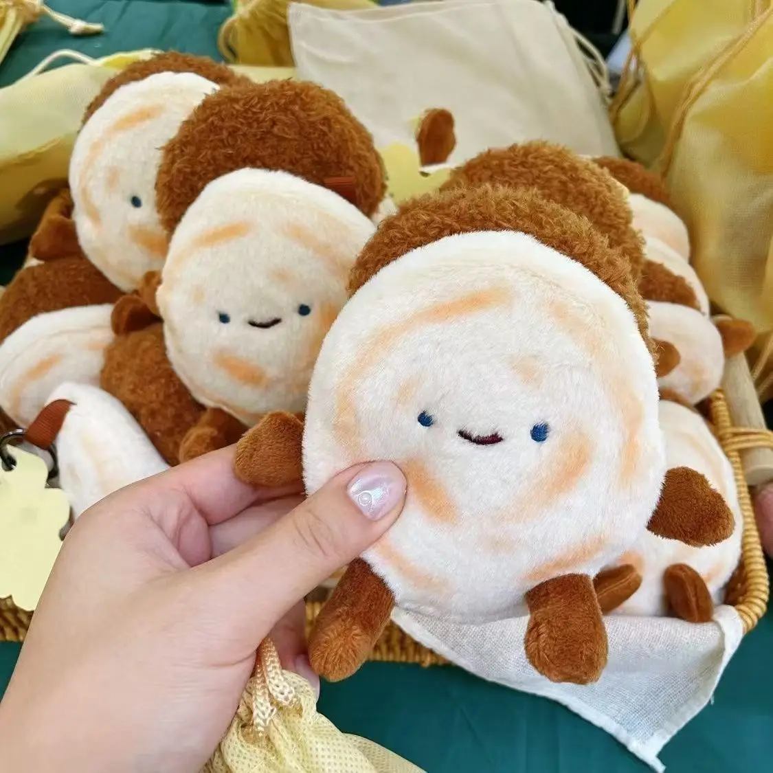 Anime Kawaii pastelería comida juguete de peluche pastel de dibujos animados carne vegetal muñeco de peluche colgante combinación creativa regalo para niños y niñas