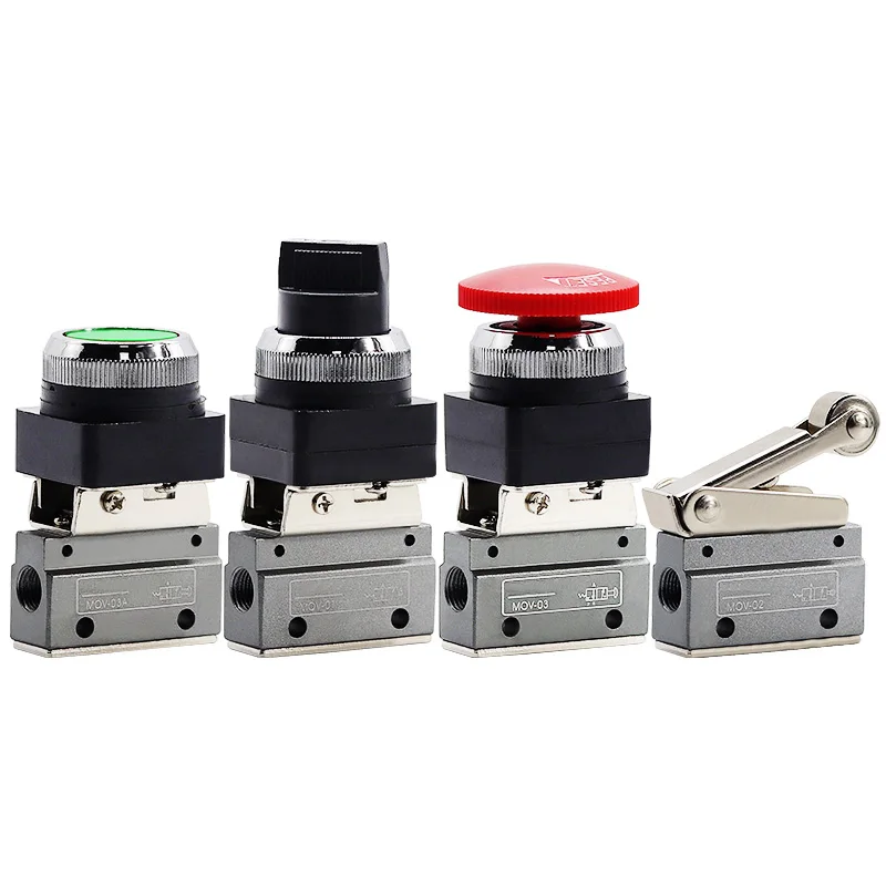 MOV-01 MOV-02 MOV-03 MOV-03A High Quality Pneumatic Two-Position Three-Way One In One Out Mechanical Valve Directional Valves