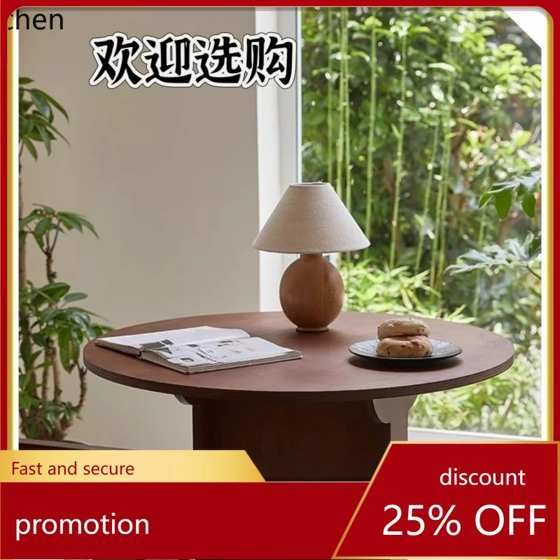 

LXC Retro Walnut Dining Table Set Home Dining Table and Chairs Rock Board Small Apartment Dining Table