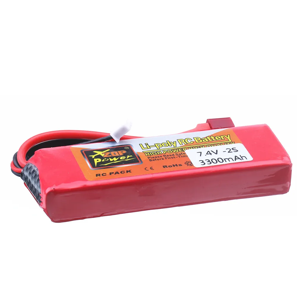 Bateria Lipo 2S 7,4 V 3300 mah Bateria RC z wtyczką T do Wltoys144001144010124016124017124018124019 Części do łodzi RC z dronem