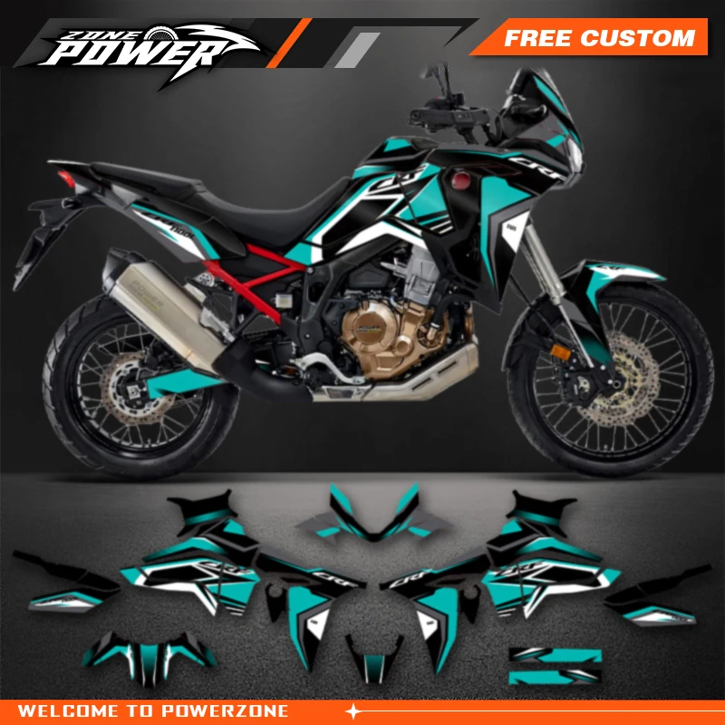 Powerzone Custom Graphics Decals Stickers Kit For Honda CRF1000L AFRICA TWIN 2020 2021 2022 Motorcycle 05