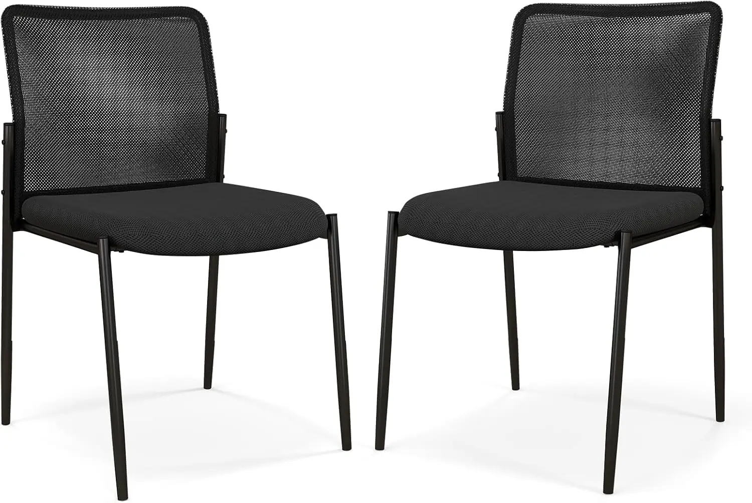 Giantex krzesło do poczekalni zestaw krzeseł dla gości z 2 stosami W/ergonomiczne oparcie, wyściełane siedzisko, krzesło do holu na konferencję,