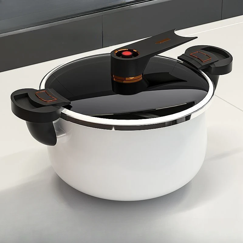 Enamel Enamel Large Capacity Micro Pressure Pot Household Gas Induction Cooker General Purpose Non-stick Pot Double Ear Stew Pot