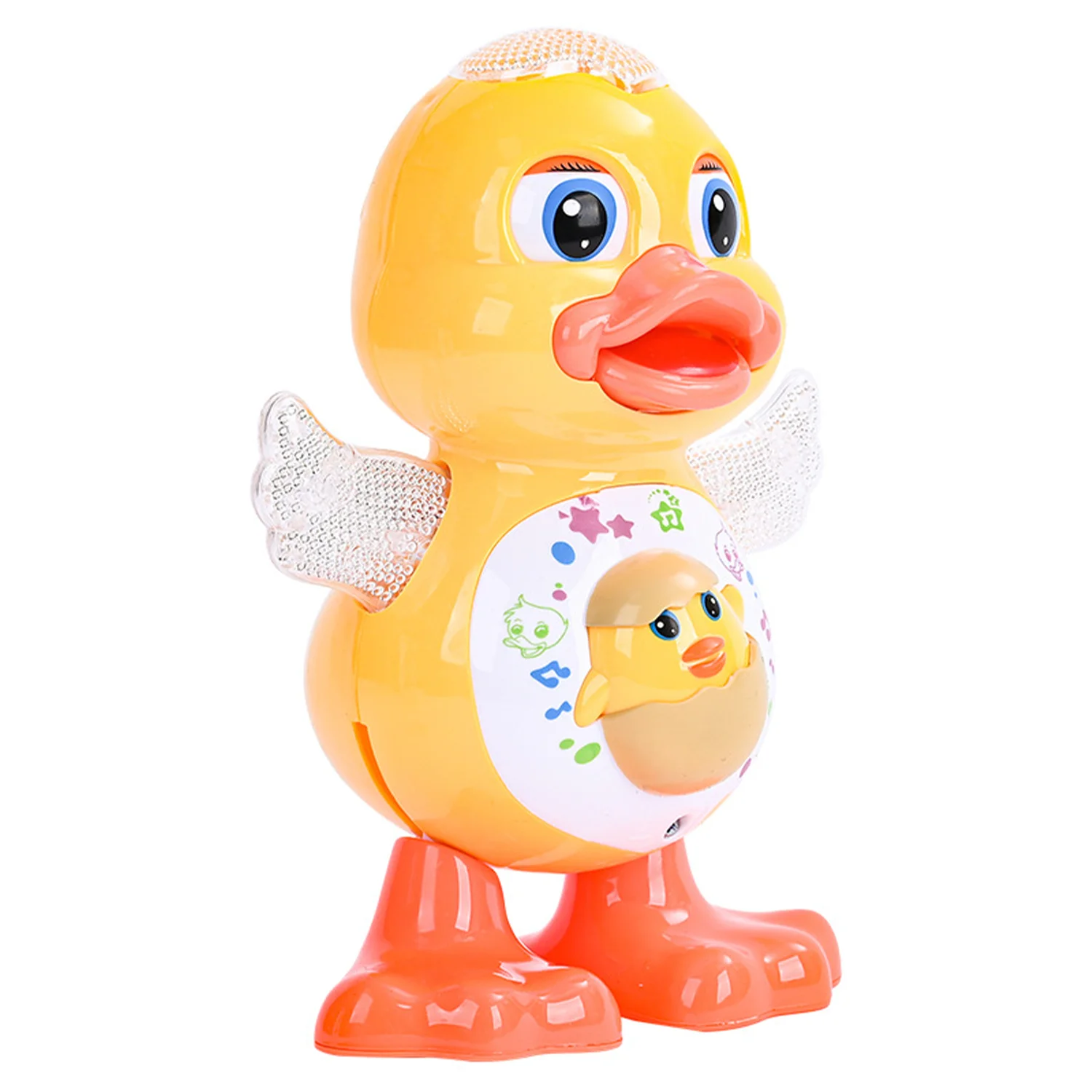 Singing, dancing, swinging cartoon ducklings, electric lighting, music, children\'s interactive toys, self-contained batteries