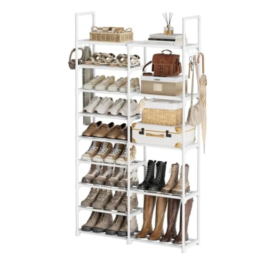 

9 Tiers Shoe Rack for Closet Shoe Rack Storage Organizer for Entryway 30-35 Pairs Stackable Shoe Shelf for Front Entrance Metal