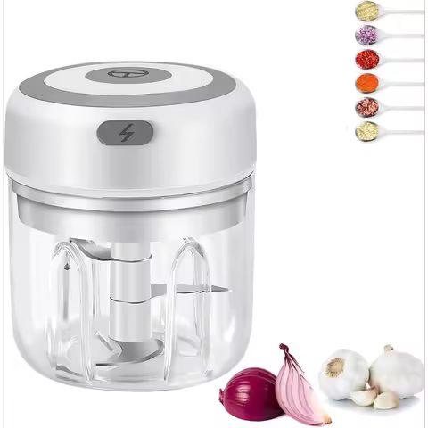 Electric Food Chopper USB Rechargeable Mini Kitchen Garlic Mincer Portable Meat Grinder Kitchen Gadget Easy To Clean