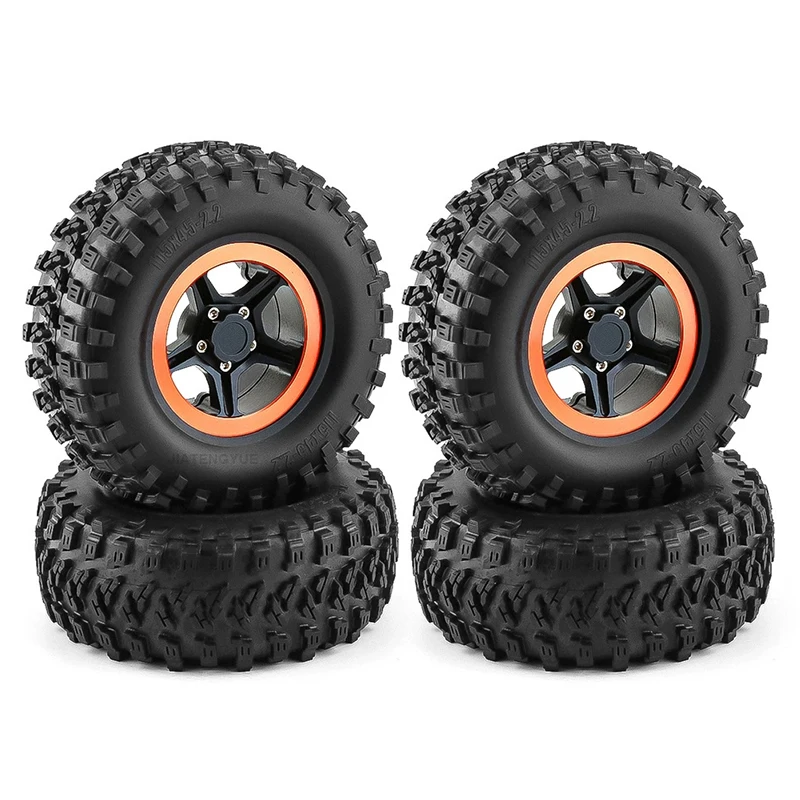 RC سيارة 135 مللي متر الإطارات 2.2 بوصة CNC ثنائي اللون محور عجلات SCX10 TRX4 RBX10 TRX6 الزاحف تسلق سيارة ترقية عجلات #2