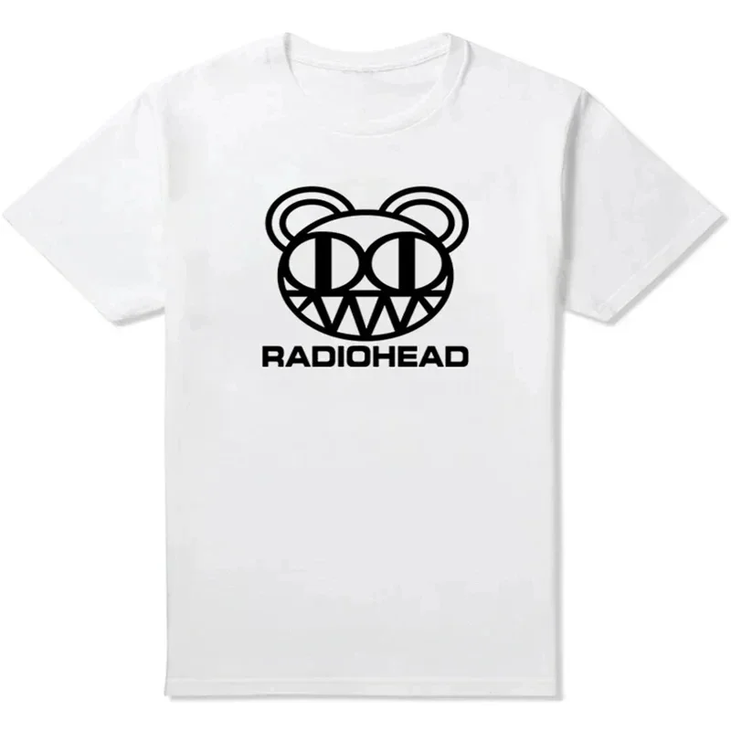 Woemn-Camiseta de algodón con estampado de Radiohead para Hombre y mujer, camisa clásica de estilo Hip Hop y urbano, Estilo Vintage, gira en América del Norte, Rock Boy