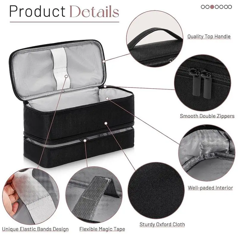 Large Capacity Double-Layer Travel Carrying Case for Shark Flexstyle/DysonAirwrap Storage Bag