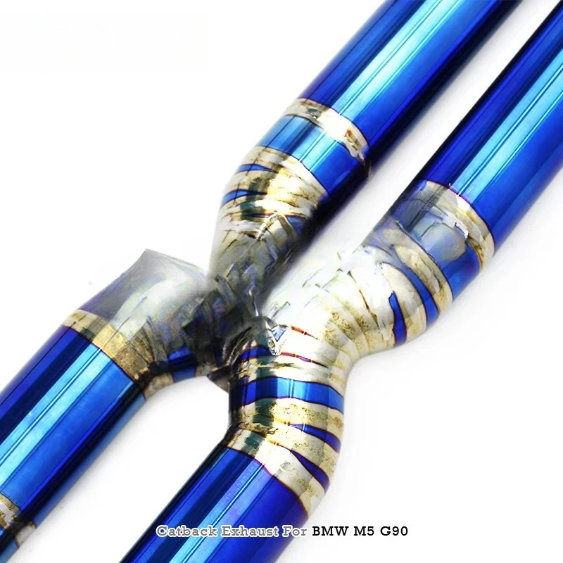 Custom Valved Exhaust Catback System for  G90 M5 M6 G99 LCI 4.4T 2024-2025 with OPF Titanium Pipes Muffler Remote Control