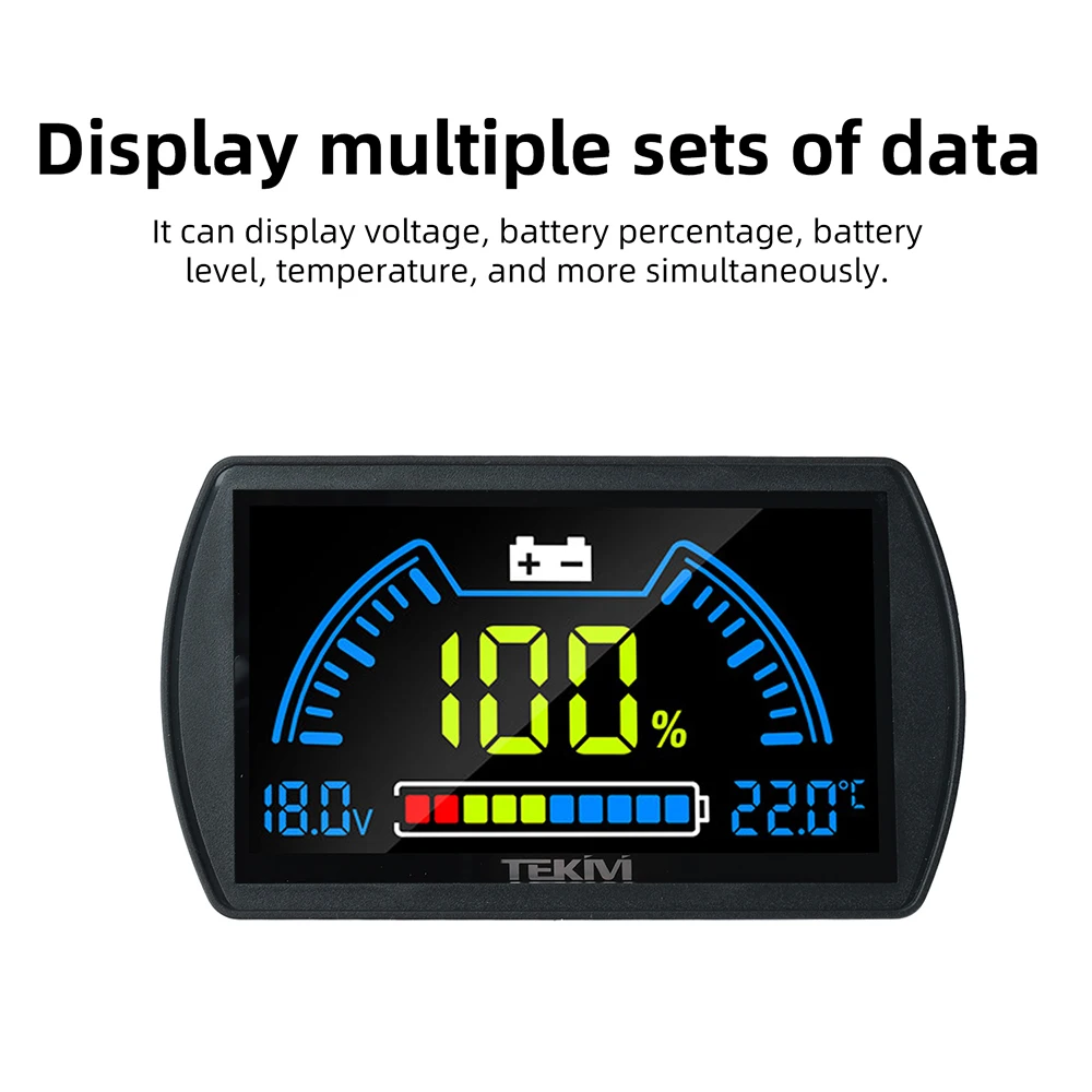 DC 7-100V LCD Digital-Voltmeter Fahrzeug-Energieanzeige mit Temperatursensor – Detail 4