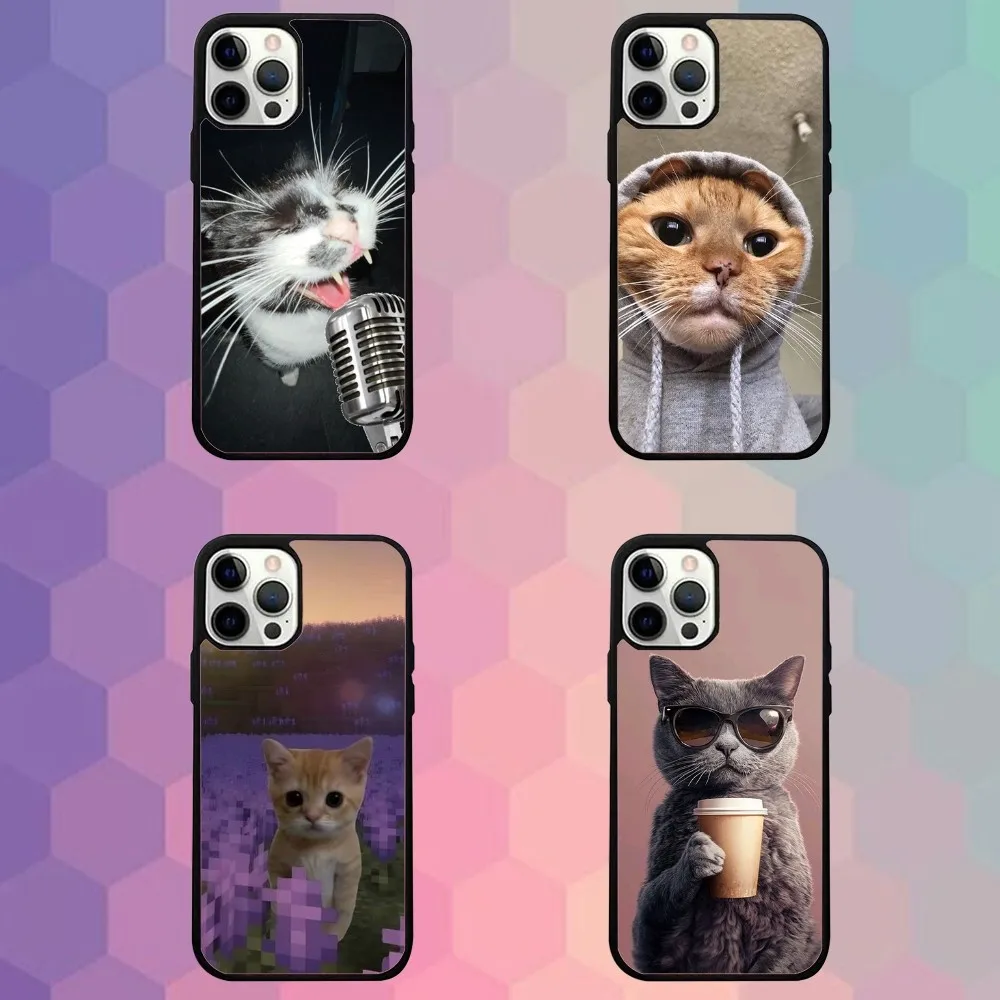 

Funny Cute Cat Phone Case For iPhone 16e,16,15,14,13,12,11,Plus,Pro,Max,Mini Magsafe Magnetic Wireless Charging