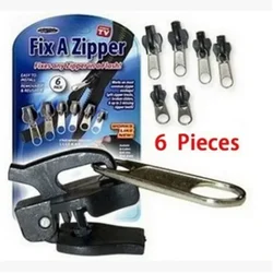 6pcs Zippers Repair Kit Universal Instant Zipper Repair Replacement Zipper Sliding Teeth Rescue Zipper Head For 3 Different Size