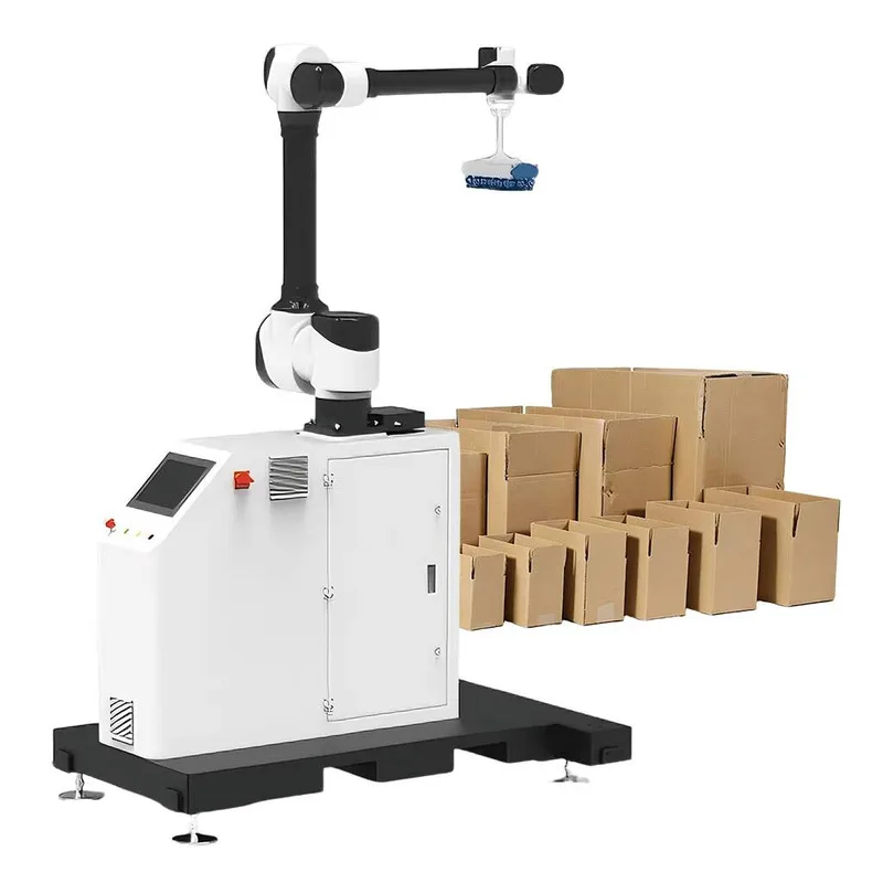 WP-30 Fully Automatic Stacker 10 Pcs/Min High Efficient PLC Motor System Industrial End-Of-Line Rice Bag Robot Palletizer