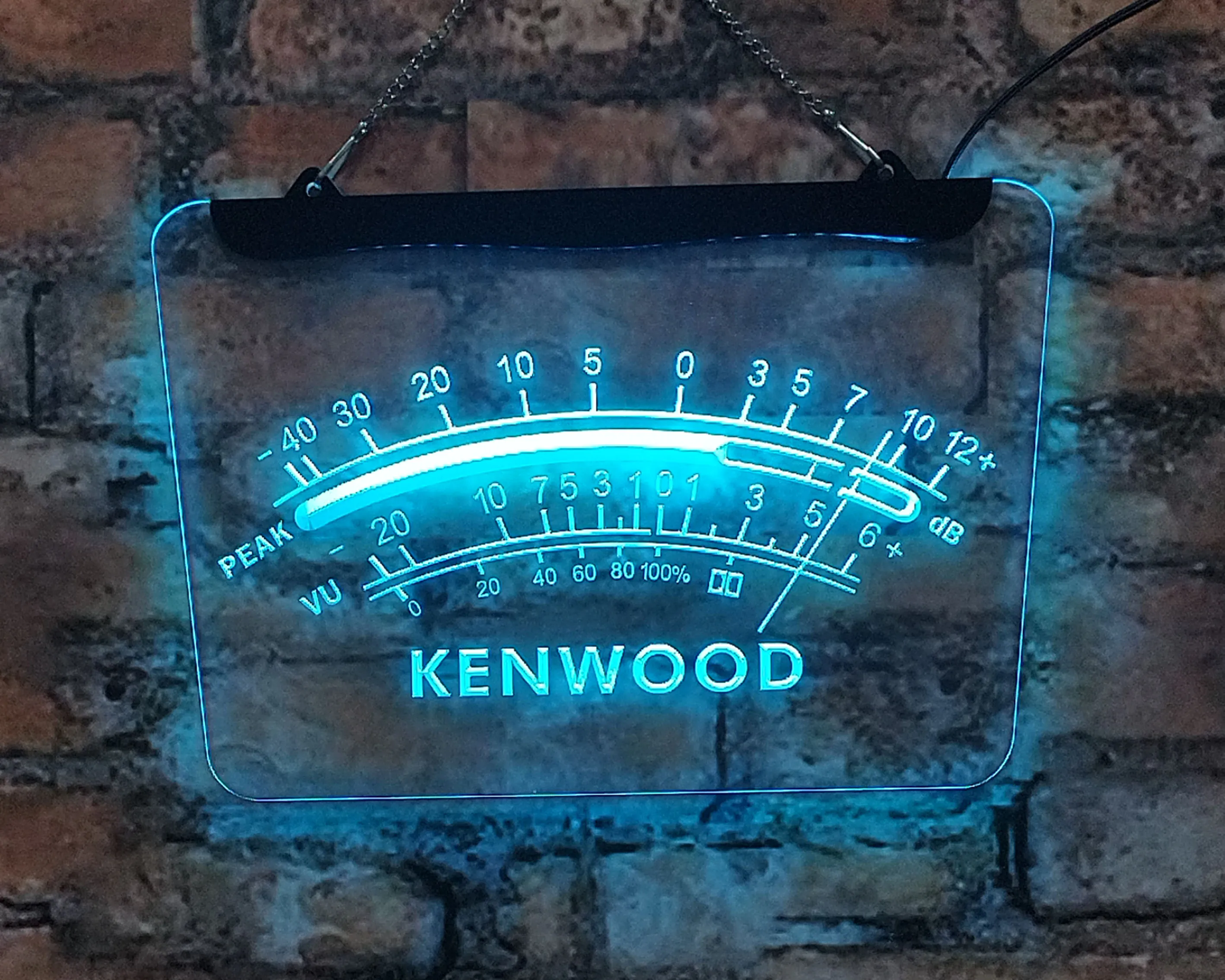 Letrero LED de neón Kenwood Peak vu dB, decoración para el hogar, arte de pared interior, azul y rojo, 30*40, para dormitorio, bar, fiestas, regalos