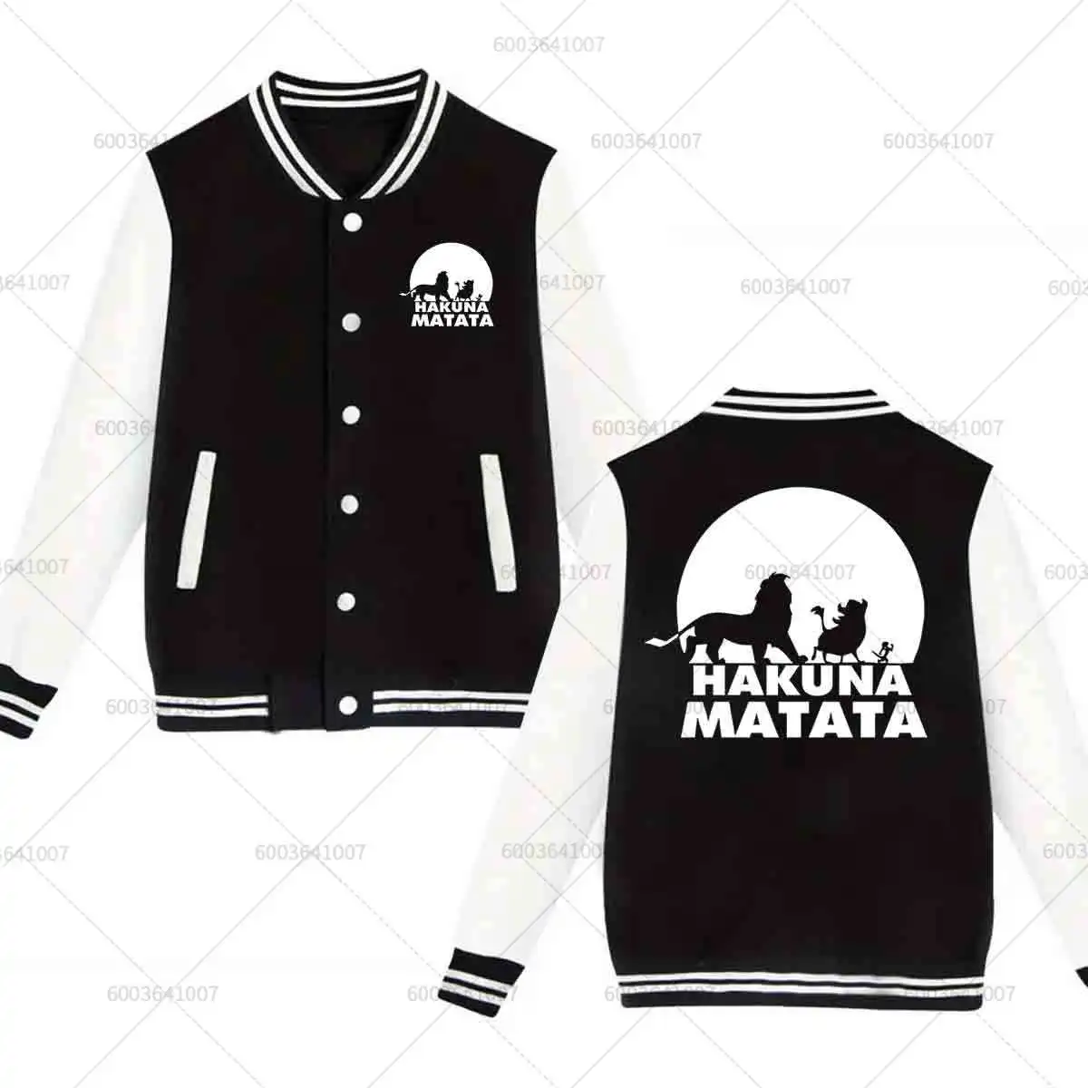 

Men's Disney The Lion King Simba Women Baseball Jacket Sports Autumn Winter Classic Coats Fleece O-Neck Streetwear Hoodies Tops