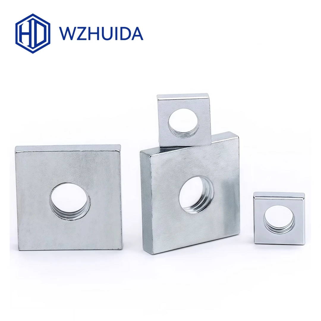 WZHUIDA M2.5 M3 M4 M5 M6 M8 Carbon Steel Galvanized Zinc Plated Thin Quadrangle Block Compatible with Prusa MK3 DIN562