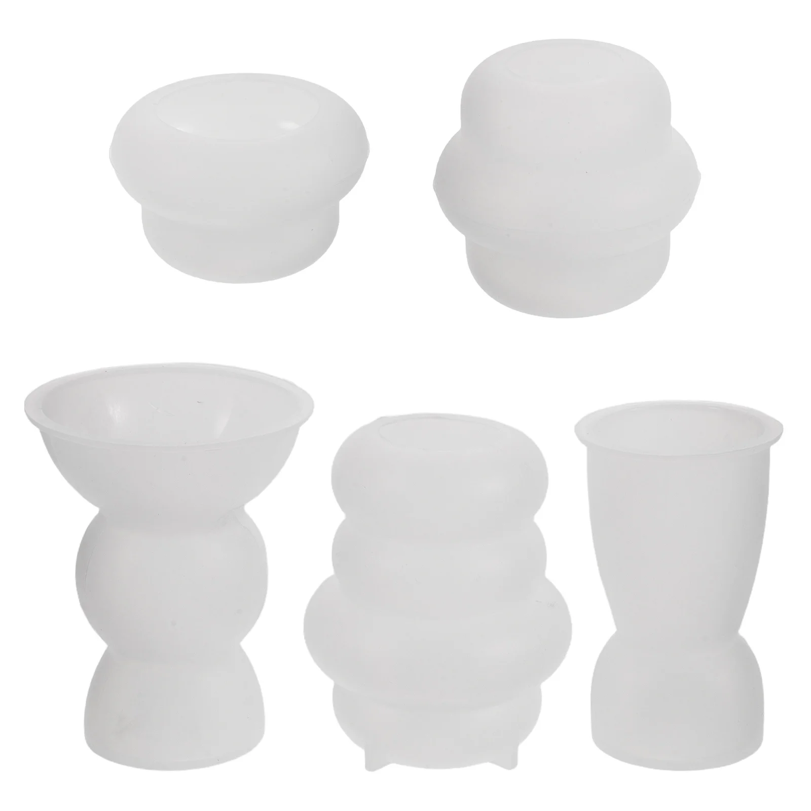 

5Pcs Silicone Base Mold Stacked Circular Design DIY Projects Holiday Decorations Wedding Arrangements DIY Soaps Mold