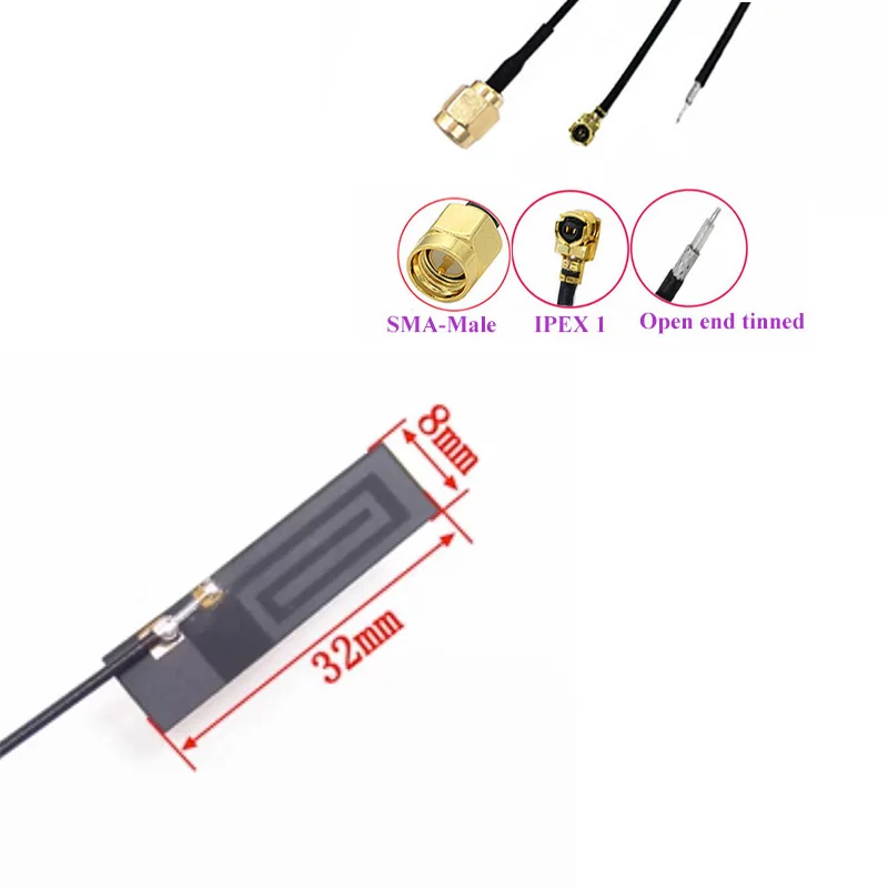 Imagem -02 - Lora-antena Aérea Adesiva Interna Pcb Embutido 868mhz Gsm Fpc Lorawan Alta Qualidade