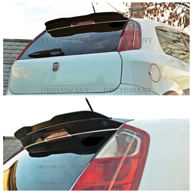 Heckspoiler für FIAT GRANDE PUNTO ABARTH 2007–2010, glänzender schwarzer Dachflügel aus ABS-Kunststoff