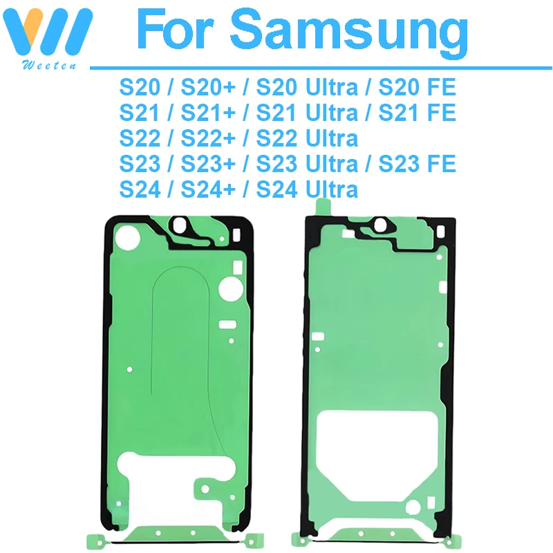 Front LCD Screen Sticker For Samsung S20 S21 S22 S23 S24 Plus FE Ultra LCD Display Screen Adhesive Sticker Waterproof Glue Parts
