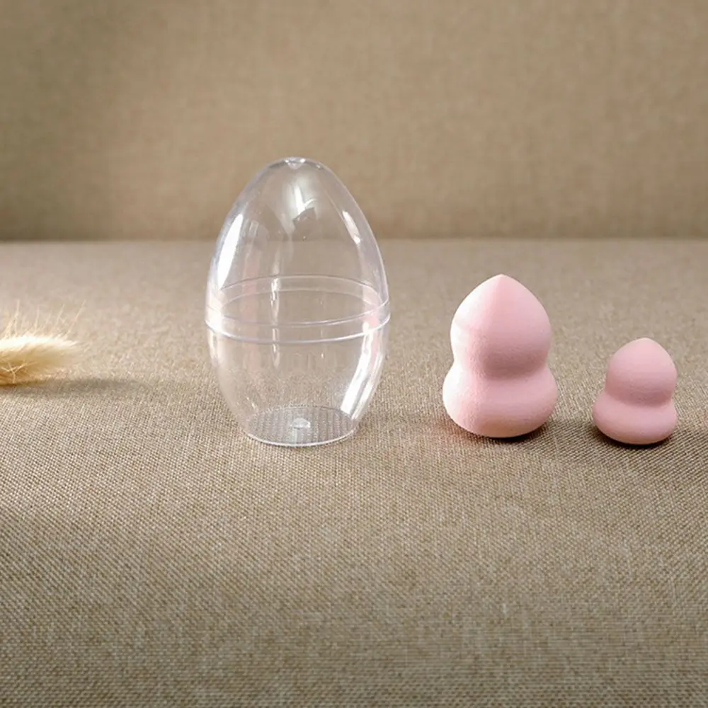 Girls Transparent Cosmetic Puff Holder Professional Egg Puff Case Sponge Egg Box Puff Holder Storage Box