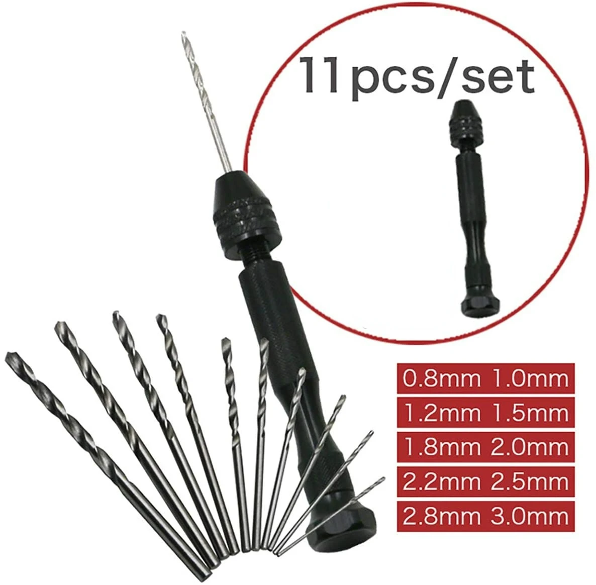 Độ Chính Xác Pin Kềm Ê Tay Bộ Mũi Khoan Với 10 Mini Micro Xoắn Mũi Khoan Gỗ Dụng Cụ Quay Cho Nhựa Trang Sức hạt Óc Chó Hổ Phách