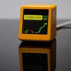 Bitcoin Cryptocurrency Display Stocks, Taxa de Câmbio, Preço Rastreador Ticker, Tempo Relógio B, NerdMiner, BitCoin