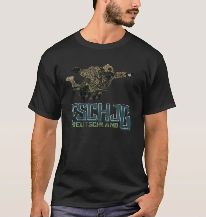 German Army Paratrooper Fallschirmjäger Parachutis Men T-Shirt Short Sleeve Casual Cotton O-Neck Summer  Tees