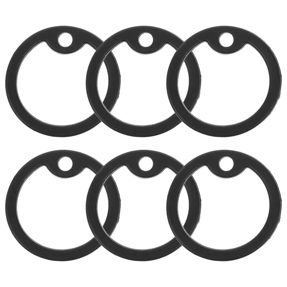 

6Pcs Round Pet Tag Mute Circles Silicone Dog Id Cover for Name Tags Wear Resistant Replacement Pet Supplies Convenient Accessory