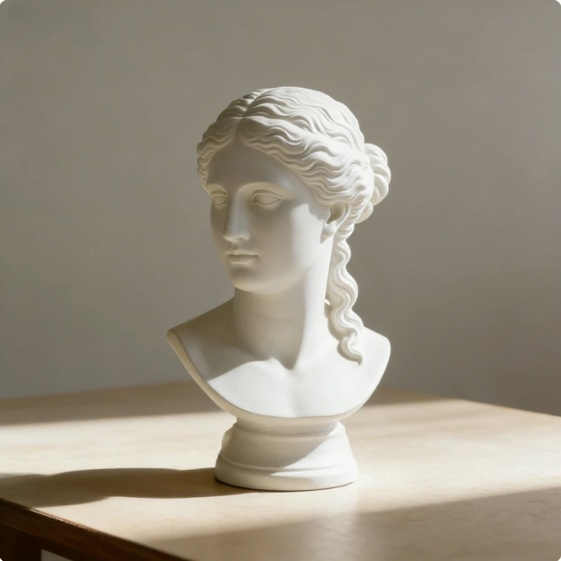 Aphrodite Venus Büste Statue Griechische Mythologie Göttin Skulptur Kreative Heimdekoration für Wohnzimmer Arbeitszimmer Desktop Kunstfigur Geschenk – Detail 4