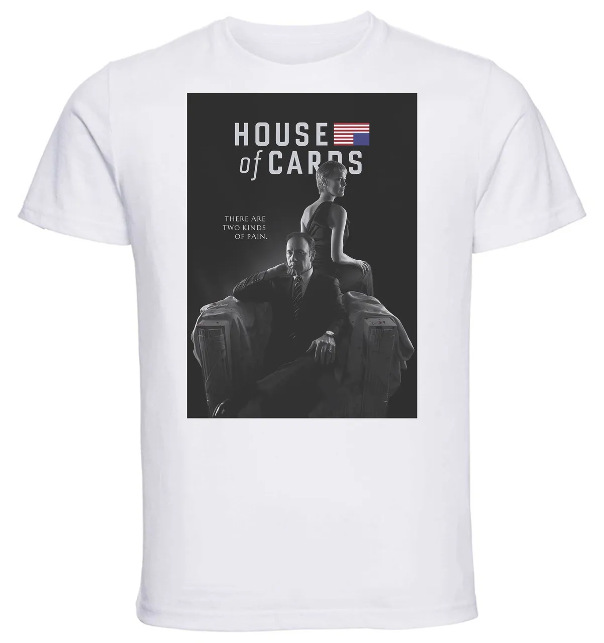 T-Shirt Unisex White Playbill TV Series House of Cards Variant 02