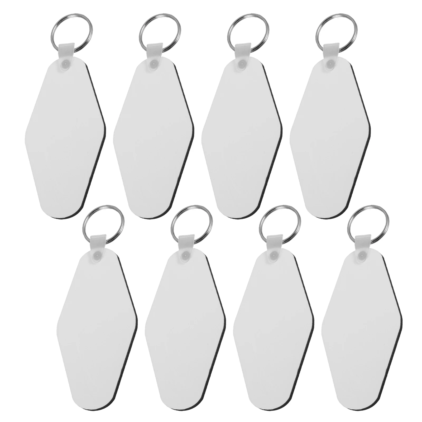 

8pcs Wooden Hanging Keychains Blanks Sublimation Heat Diy Ornament Gift Tags For Family Friends