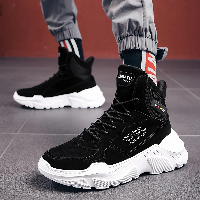 

Men's autumn and winter high-top sneakers breathable men's running shoes comfortable classic casual shoes men's tennis Masculino