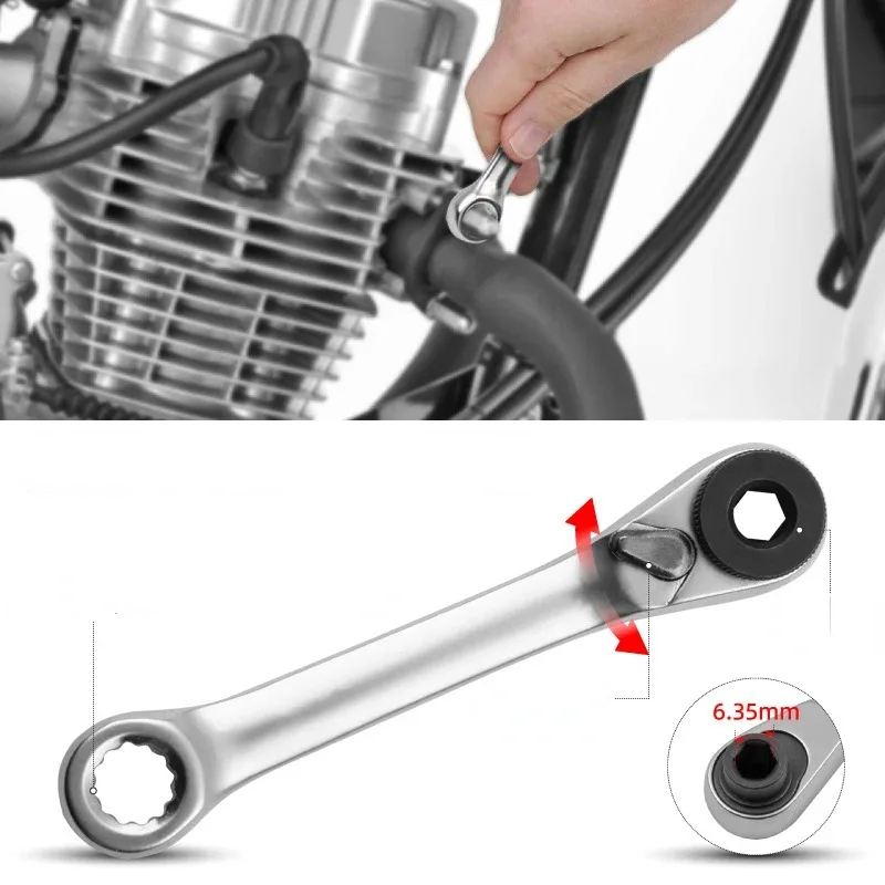 Quick Lever Screwdriver Bit Tool, Chave sextavada, Ratchet para carpintaria, Reparação de veículos e bicicletas